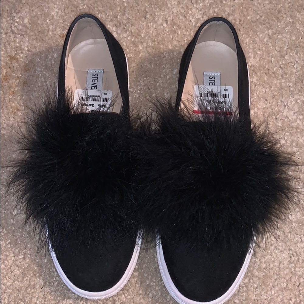 Steve Madden puff ball shoes